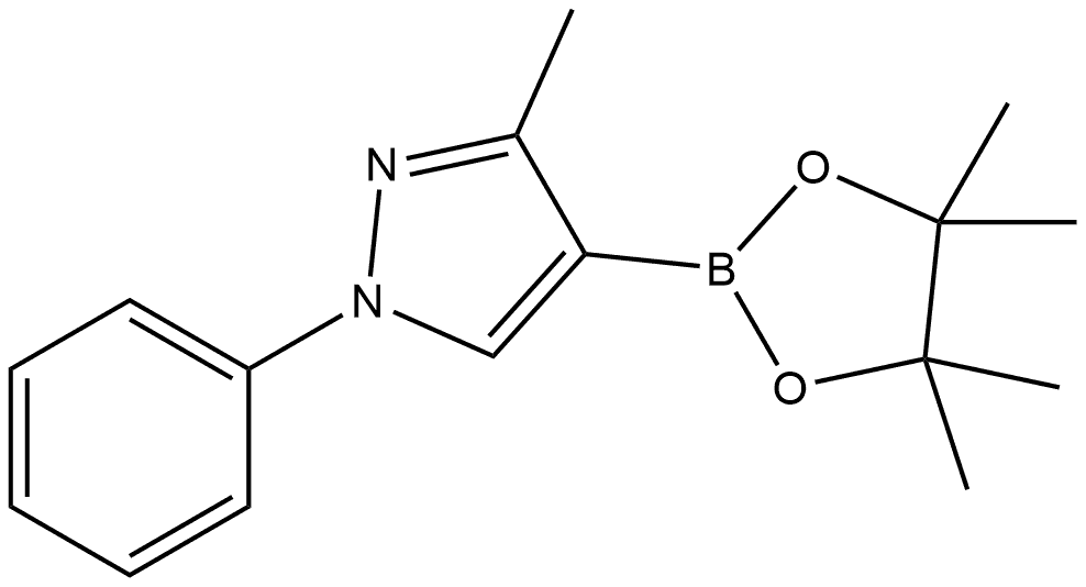 3-Methyl-1-phenyl-4-(4,4,5,5-tetramethyl-1,3,2-dioxaborolan-2-yl)-1H-pyrazole Structure