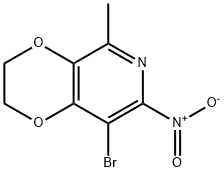 1,4-Dioxino[2,3-c]pyridine, 8-bromo-2,3-dihydro-5-methyl-7-nitro- 구조식 이미지