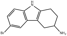 1H-Carbazol-3-amine, 6-bromo-2,3,4,9-tetrahydro- Structure