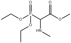 Acetic acid, 2-(diethoxyphosphinyl)-2-(methylamino)-, methyl ester 구조식 이미지