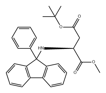 L-Aspartic acid, N-(9-phenyl-9H-fluoren-9-yl)-, 4-(1,1-dimethylethyl) 1-methyl ester Structure