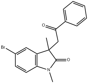 5-Bromo-1,3-dimethyl-3-(2-oxo-2-phenylethyl)indolin-2-one Structure