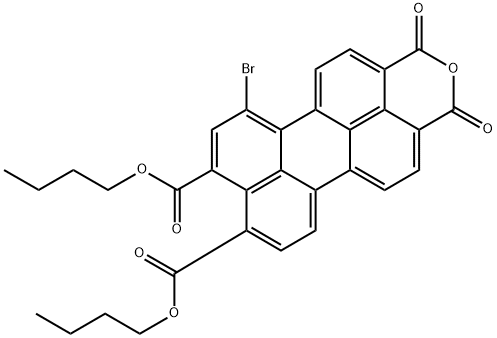 dibutyl 7-bromo-perylene-3,4-anhydride-9,10-dicarbonylate Structure