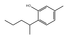 Phenol, 5-methyl-2-(1-methylbutyl)- Structure