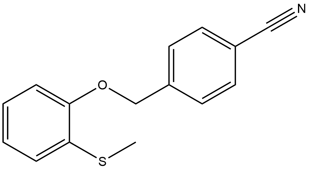 4-[[2-(Methylthio)phenoxy]methyl]benzonitrile Structure