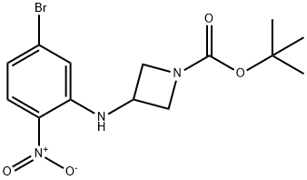 tert-butyl 3-((5-bromo-2-nitrophenyl)amino)azetidine-1-carboxylate 구조식 이미지