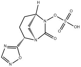 1R,2S,5R)-2-(1,2,4-Oxadiazol-5-yl)-7-oxo-1,6-diazabicyclo[3.2.1]oct-6-yl hydrogen sulfate Structure