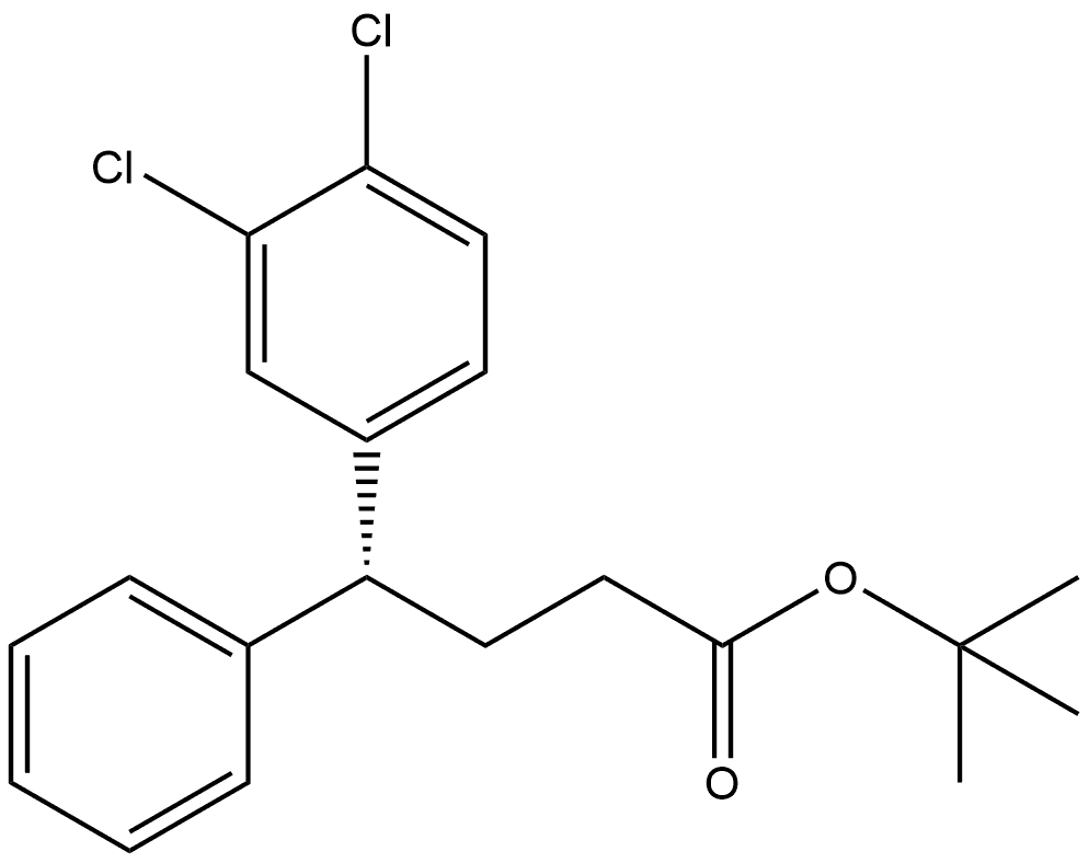 Benzenebutanoic acid, 3,4-dichloro-γ-phenyl-, 1,1-dimethylethyl ester, (R)- (9CI) Structure