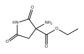 3-Pyrrolidinecarboxylic acid, 3-amino-2,5-dioxo-, ethyl ester Structure