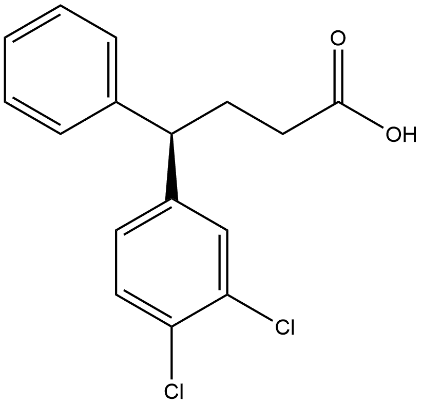 Benzenebutanoic acid, 3,4-dichloro-γ-phenyl-, (γR)- 구조식 이미지