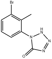 5H-Tetrazol-5-one, 1-(3-bromo-2-methylphenyl)-1,2-dihydro- Structure