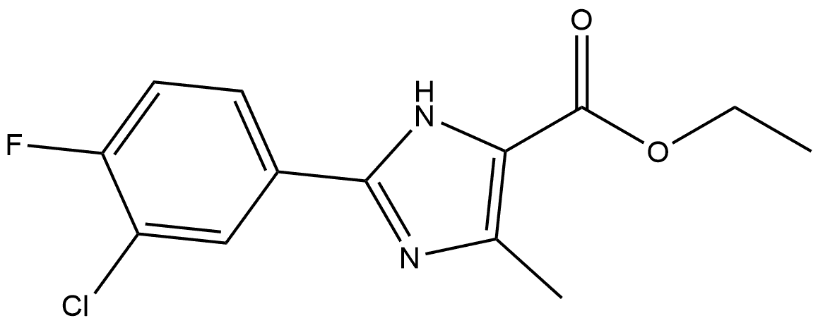 Ethyl 2-(3-Chloro-4-fluorophenyl)-5-methyl-1H-imidazole-4-carboxylate Structure