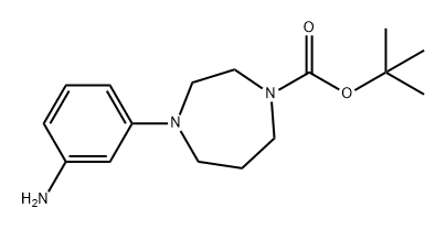 1H-1,4-Diazepine-1-carboxylic acid, 4-(3-aminophenyl)hexahydro-, 1,1-dimethylethyl ester Structure