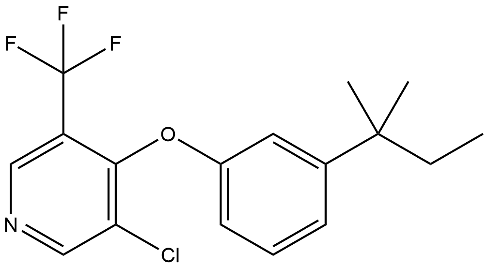 3-Chloro-4-[3-(1,1-dimethylpropyl)phenoxy]-5-(trifluoromethyl)pyridine Structure