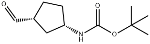 Carbamic acid, N-[(1S,3R)-3-formylcyclopentyl]-, 1,1-dimethylethyl ester Structure