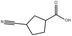 3-cyanocyclopentane-1-carboxylic acid Structure