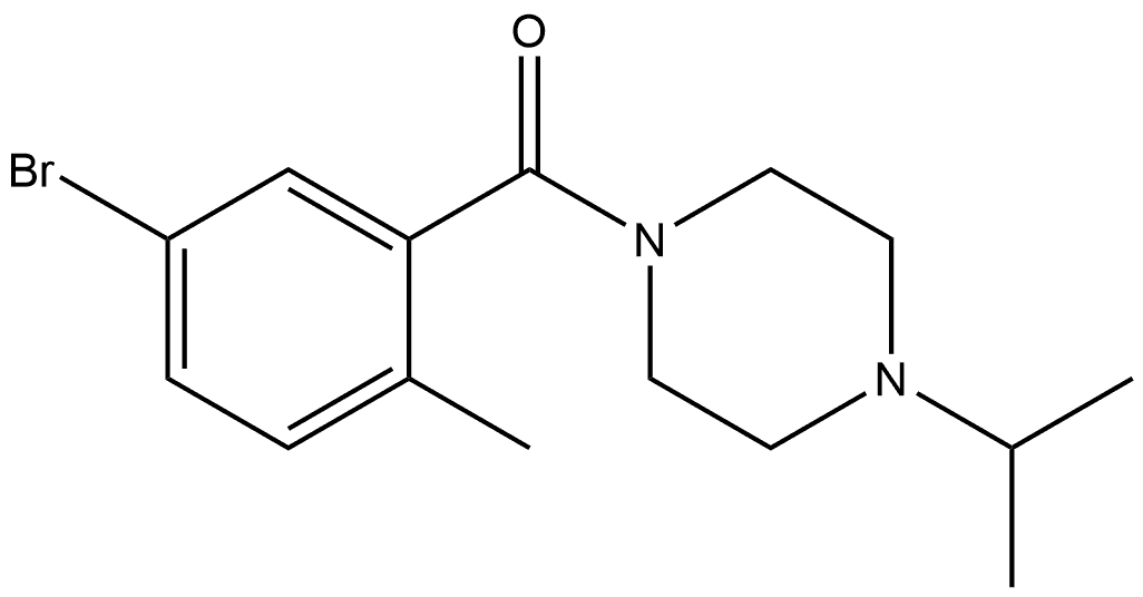 (5-Bromo-2-methylphenyl)[4-(1-methylethyl)-1-piperazinyl]methanone Structure