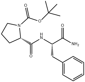 (S)-tert-Butyl 2-(((S)-1-amino-1-oxo-3-phenylpropan-2-yl)carbamoyl)pyrrolidine-1-carboxylate Structure