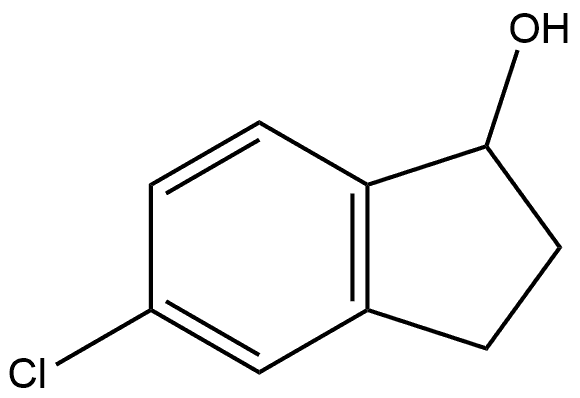 1H-Inden-1-ol, 5-chloro-2,3-dihydro-, (-)- Structure