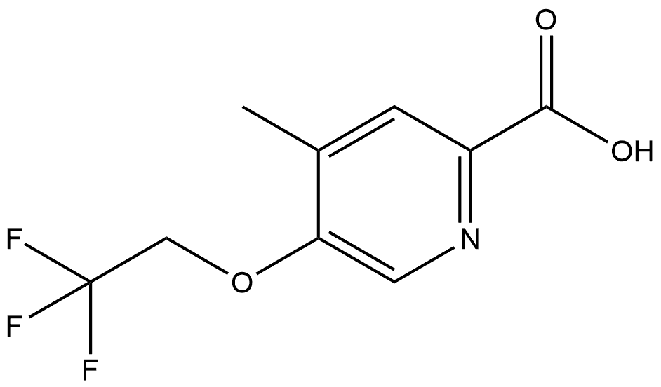 4-Methyl-5-(2,2,2-trifluoroethoxy)-2-pyridinecarboxylic acid Structure