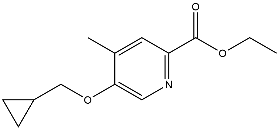 Ethyl 5-(cyclopropylmethoxy)-4-methyl-2-pyridinecarboxylate Structure