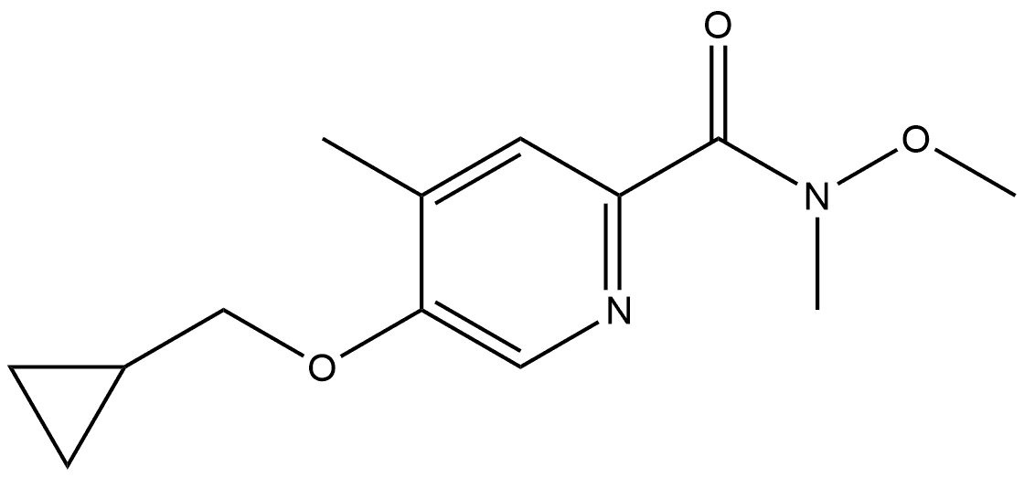 5-(Cyclopropylmethoxy)-N-methoxy-N,4-dimethyl-2-pyridinecarboxamide Structure