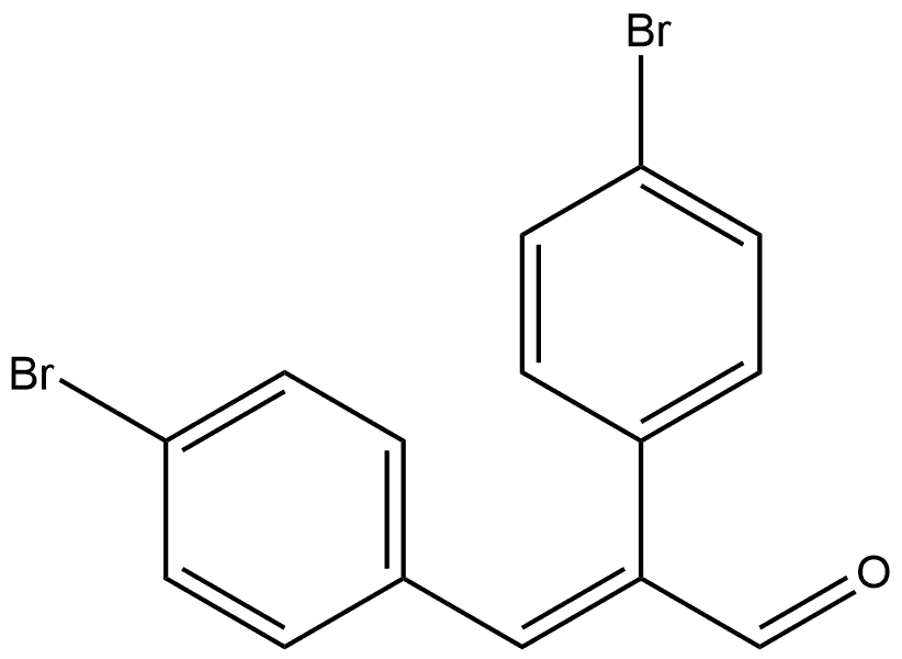 (E)-2,3-bis(4-bromophenyl)acrylaldehyde Structure