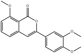 3-(3,4-Dimethoxyphenyl)-8-methoxy-1H-isochromen-1-one 구조식 이미지