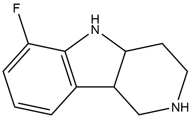 6-fluoro-2,3,4,4a,5,9b-hexahydro-1H-pyrido[4,3-b]indole Structure