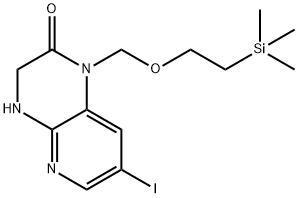 7-iodo-1-((2-(trimethylsilyl)ethoxy)methyl)-3,4-dihydropyrido[2,3-b]pyrazin-2(1H)-one Structure