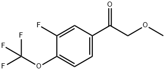 1-(3-fluoro-4-(trifluoromethoxy)phenyl)-2-methoxyethan-1-one Structure