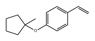 Benzene, 1-ethenyl-4-[(1-methylcyclopentyl)oxy]- Structure