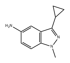 1H-Indazol-5-amine, 3-cyclopropyl-1-methyl- Structure