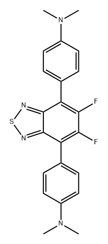 Benzenamine, 4,4'-(5,6-difluoro-2,1,3-benzothiadiazole-4,7-diyl)bis[N,N-dimethyl- Structure