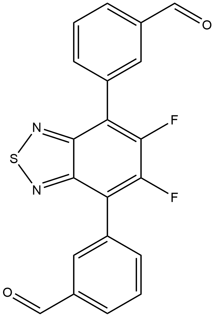 3,3′-(5,6-Difluoro-2,1,3-benzothiadiazole-4,7-diyl)bis[benzaldehyde] Structure