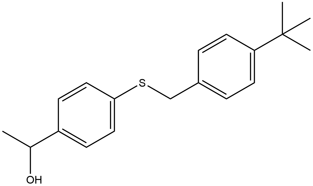 4-[[[4-(1,1-Dimethylethyl)phenyl]methyl]thio]-α-methylbenzenemethanol Structure