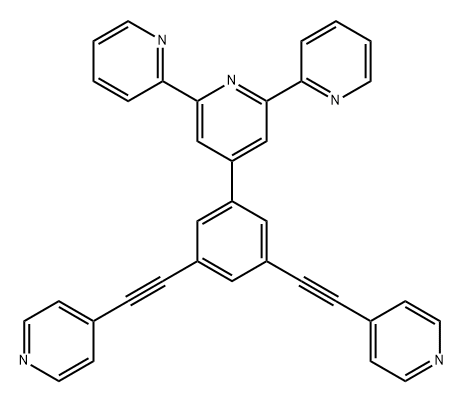 2,2':6',2''-Terpyridine, 4'-[3,5-bis[2-(4-pyridinyl)ethynyl]phenyl]- Structure