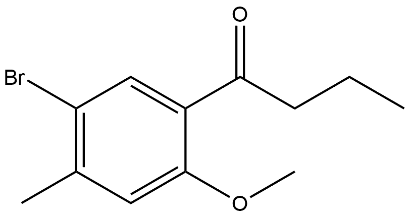 1-(5-Bromo-2-methoxy-4-methylphenyl)-1-butanone 구조식 이미지