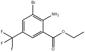 Benzoic acid, 2-amino-3-bromo-5-(trifluoromethyl)-, ethyl ester Structure