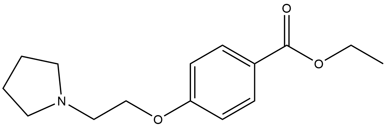 Benzoic acid, 4-[2-(1-pyrrolidinyl)ethoxy]-, ethyl ester Structure