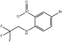 Benzenamine, 4-bromo-2-nitro-N-(2,2,2-trifluoroethyl)- Structure