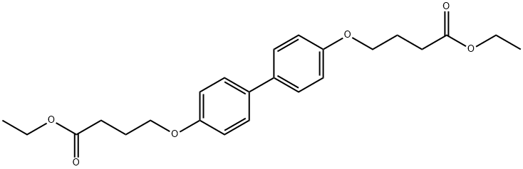 Butanoic acid, 4,4'-[[1,1'-biphenyl]-4,4'-diylbis(oxy)]bis-, diethyl ester (9CI) Structure