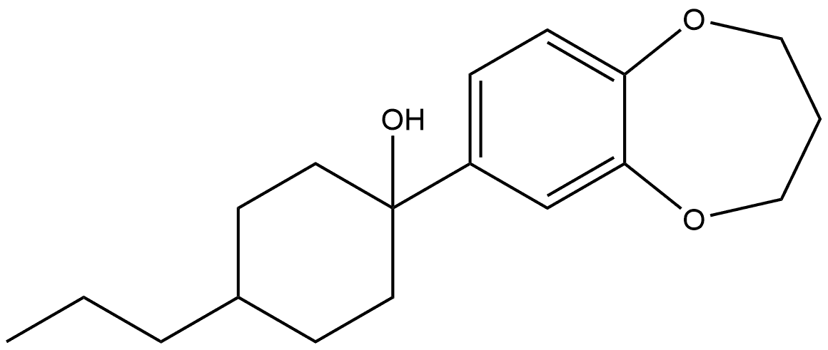 1-(3,4-Dihydro-2H-1,5-benzodioxepin-7-yl)-4-propylcyclohexanol Structure