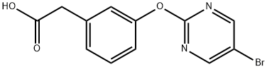 2-{3-[(5-bromopyrimidin-2-yl)oxy]phenyl}acetic acid Structure