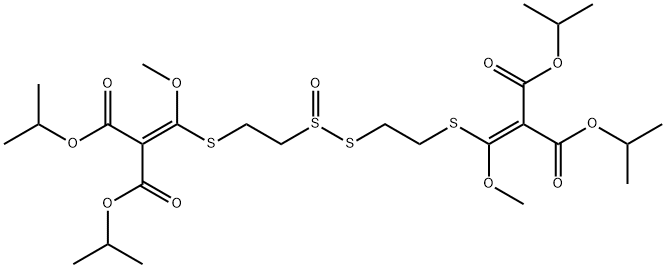 3,6,7,10-Tetrathiadodeca-1,11-diene-1,1,12,12-tetracarboxylic acid, 2,11-dimethoxy-, tetrakis(1-methylethyl) ester, 6-oxide (9CI) Structure