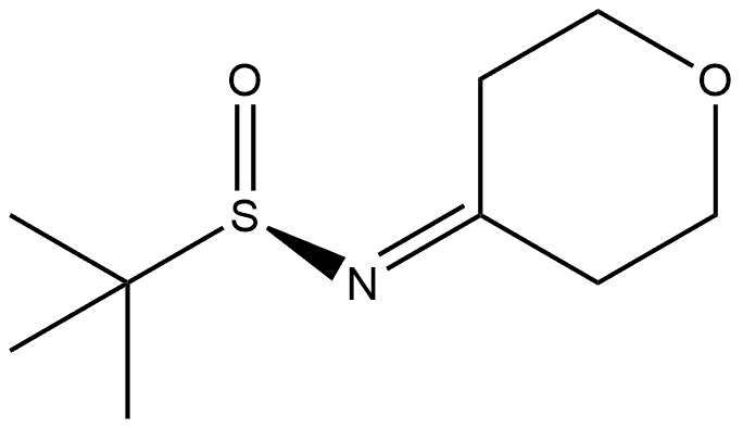 [S(R)]-2-Methyl-N-(tetrahydro-4H-pyran-4-ylidene)-2-propanesulfinamide 구조식 이미지