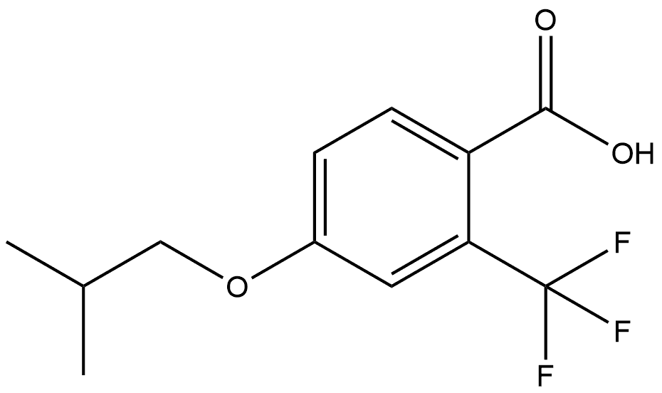 4-(2-Methylpropoxy)-2-(trifluoromethyl)benzoic acid Structure