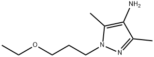 1H-Pyrazol-4-amine, 1-(3-ethoxypropyl)-3,5-dimethyl- Structure