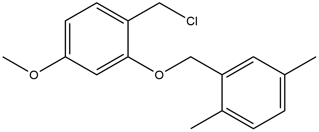 Benzene, 1-(chloromethyl)-2-[(2,5-dimethylphenyl)methoxy]-4-methoxy- Structure