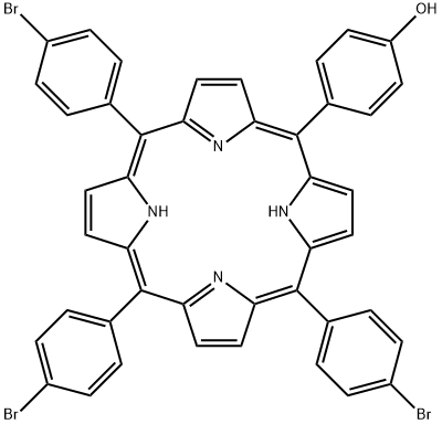 Phenol, 4-[10,15,20-tris(4-bromophenyl)-21H,23H-porphin-5-yl]- Structure